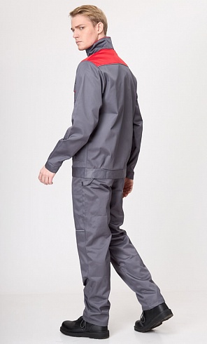 Костюм НЕМАН (серый с красной отделкой)