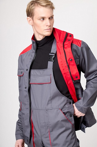 Костюм НЕМАН (серый с красной отделкой)