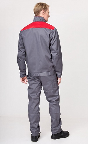 Костюм НЕМАН (серый с красной отделкой)