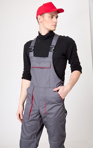 Костюм НЕМАН (серый с красной отделкой)