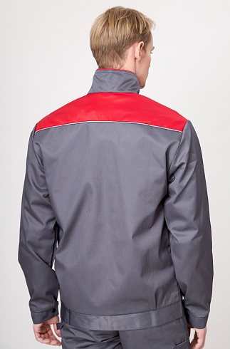 Костюм НЕМАН (серый с красной отделкой)