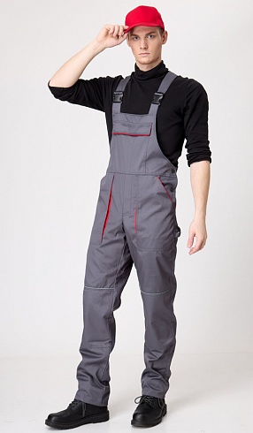 Костюм НЕМАН (серый с красной отделкой)